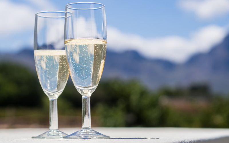 eco cabins- eco cabins- two-sparking-wine-glasses-min